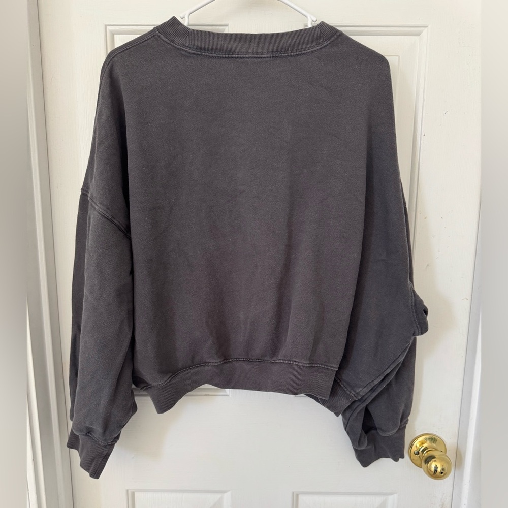 Old Navy Washed Charcoal Crewneck Sweater